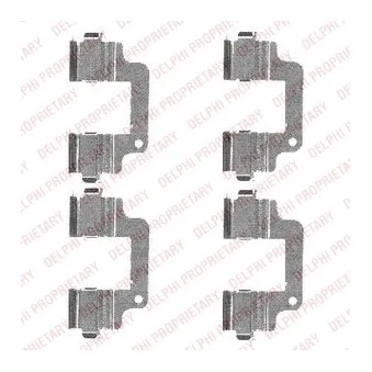 Kit d'accessoires, plaquette de frein à disque DELPHI LX0486
