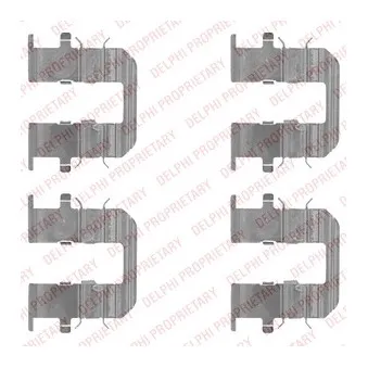 Kit d'accessoires, plaquette de frein à disque DELPHI LX0489