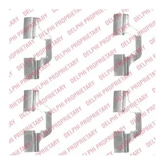 Kit d'accessoires, plaquette de frein à disque DELPHI LX0492