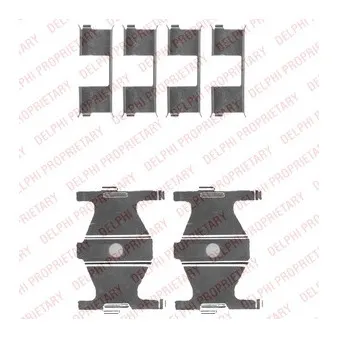Kit d'accessoires, plaquette de frein à disque DELPHI LX0497