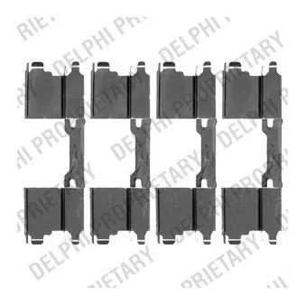Kit d'accessoires, plaquette de frein à disque DELPHI LX0502
