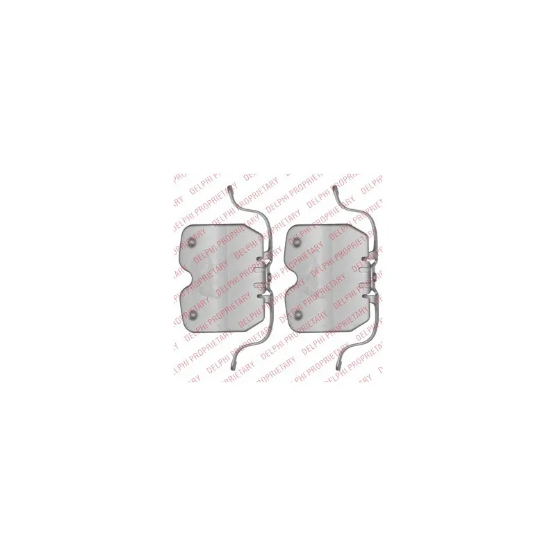 Kit d'accessoires, plaquette de frein à disque DELPHI LX0504