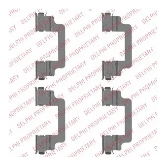 Kit d'accessoires, plaquette de frein à disque DELPHI LX0505