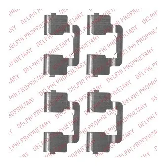 Kit d'accessoires, plaquette de frein à disque DELPHI LX0506