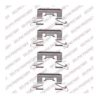 Kit d'accessoires, plaquette de frein à disque DELPHI LX0507