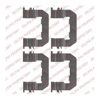 Kit d'accessoires, plaquette de frein à disque DELPHI LX0514