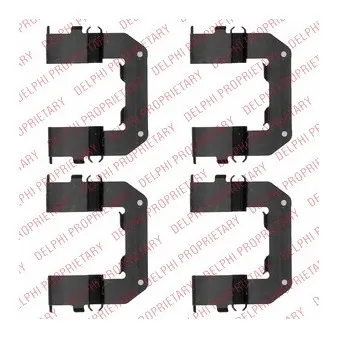 Kit d'accessoires, plaquette de frein à disque DELPHI LX0515