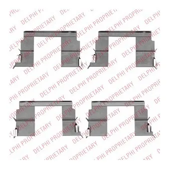 Kit d'accessoires, plaquette de frein à disque DELPHI LX0516