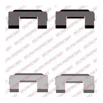 Kit d'accessoires, plaquette de frein à disque DELPHI LX0517