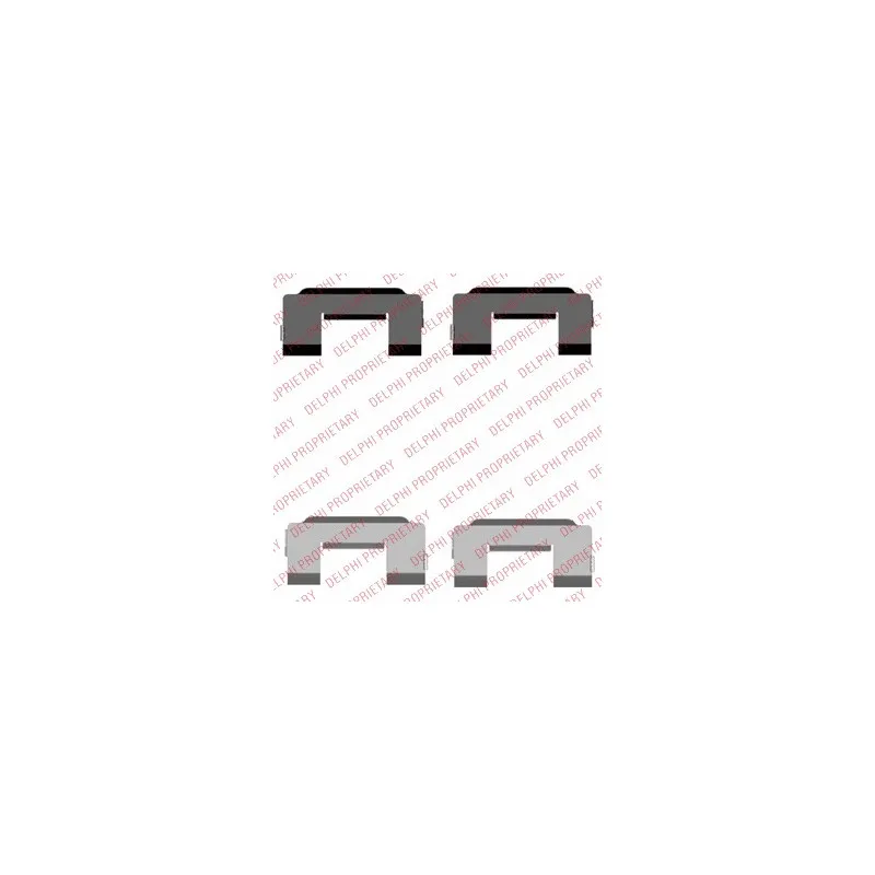 Kit d'accessoires, plaquette de frein à disque DELPHI LX0517