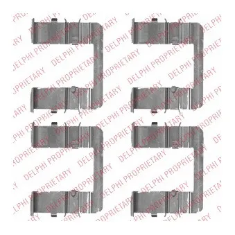 Kit d'accessoires, plaquette de frein à disque DELPHI LX0519