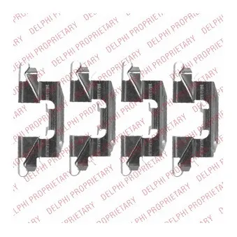 Kit d'accessoires, plaquette de frein à disque DELPHI LX0523