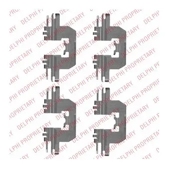 Kit d'accessoires, plaquette de frein à disque DELPHI LX0524