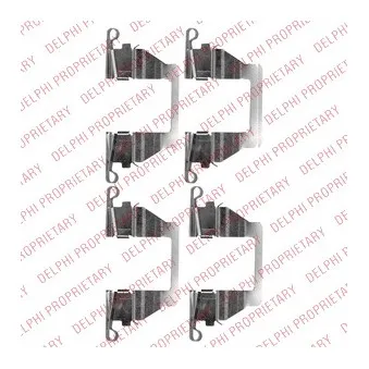 Kit d'accessoires, plaquette de frein à disque DELPHI LX0527