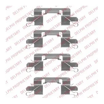 Kit d'accessoires, plaquette de frein à disque DELPHI LX0528