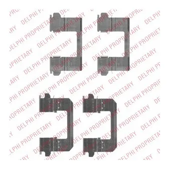 Kit d'accessoires, plaquette de frein à disque DELPHI LX0530