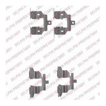 Kit d'accessoires, plaquette de frein à disque DELPHI LX0531