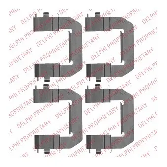 Kit d'accessoires, plaquette de frein à disque DELPHI LX0532