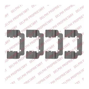 Kit d'accessoires, plaquette de frein à disque DELPHI LX0533