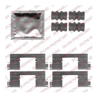 Kit d'accessoires, plaquette de frein à disque DELPHI LX0538