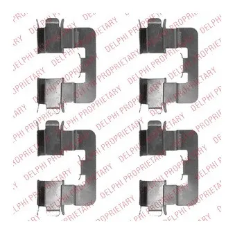 Kit d'accessoires, plaquette de frein à disque DELPHI LX0539