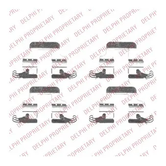 Kit d'accessoires, plaquette de frein à disque DELPHI LX0541