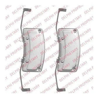 Kit d'accessoires, plaquette de frein à disque DELPHI LX0542