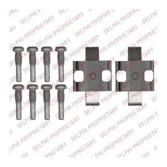 Kit d'accessoires, plaquette de frein à disque DELPHI LX0543