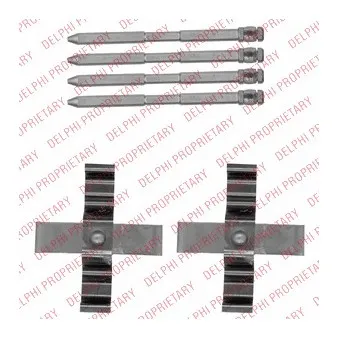 Kit d'accessoires, plaquette de frein à disque DELPHI LX0544