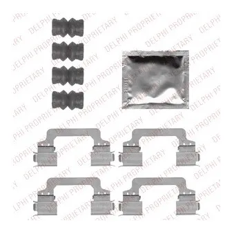 Kit d'accessoires, plaquette de frein à disque DELPHI LX0553