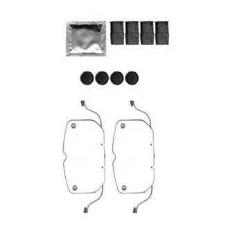 Kit d'accessoires, plaquette de frein à disque DELPHI LX0574