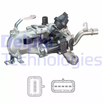 Ensemble vanne EGR, radiateur DELPHI EG10452-12B1