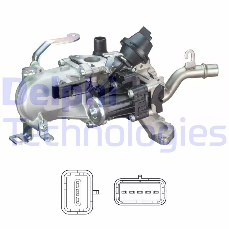 Ensemble vanne EGR, radiateur DELPHI EG10452-12B1