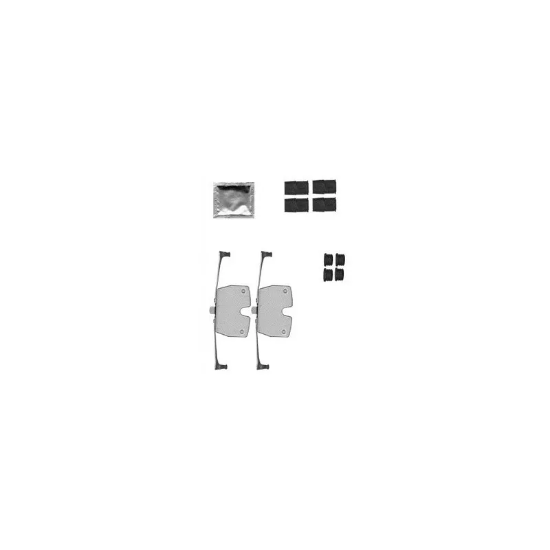 Kit d'accessoires, plaquette de frein à disque DELPHI LX0587