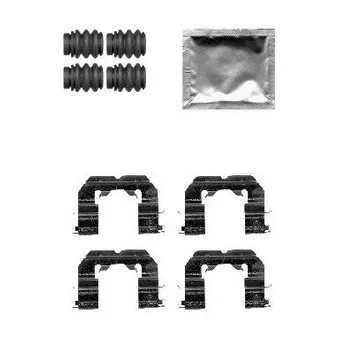 Kit d'accessoires, plaquette de frein à disque DELPHI LX0589