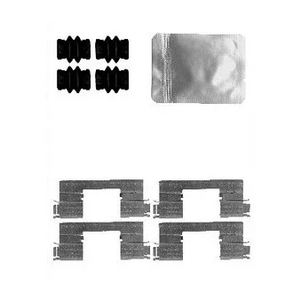 Kit d'accessoires, plaquette de frein à disque DELPHI LX0592