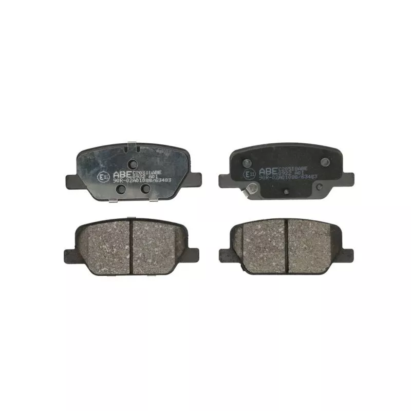 Jeu de 4 plaquettes de frein arrière ABE C20518ABE