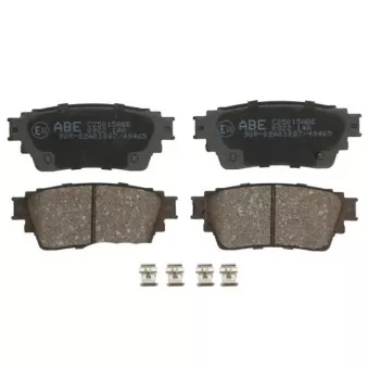 Jeu de 4 plaquettes de frein arrière ABE C25015ABE