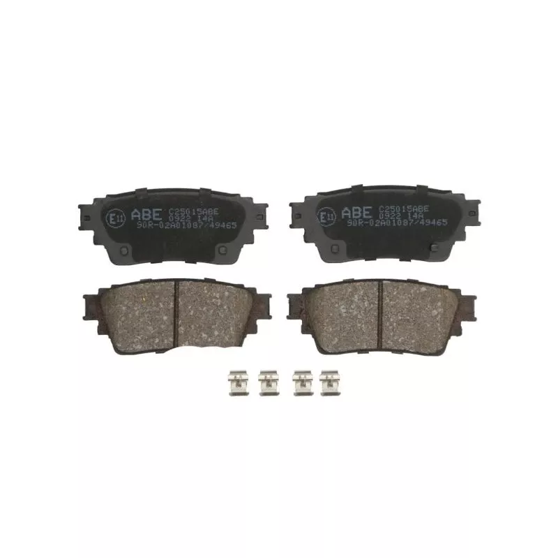Jeu de 4 plaquettes de frein arrière ABE C25015ABE