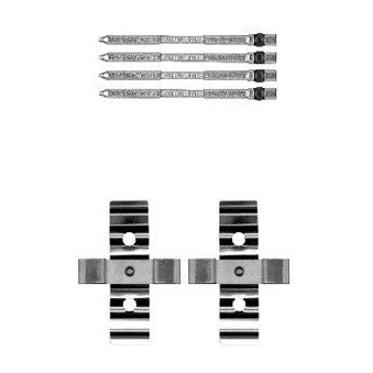 Kit d'accessoires, plaquette de frein à disque DELPHI LX0604