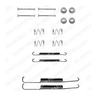 Kit d'accessoires, mâchoire de frein DELPHI LY1003