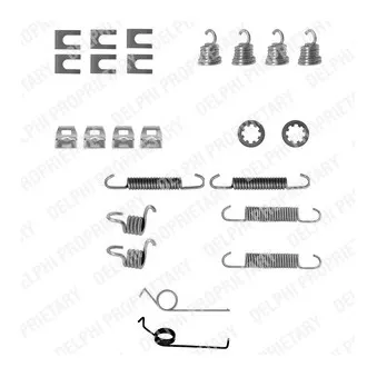 Kit d'accessoires, mâchoire de frein DELPHI LY1007