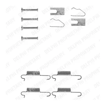 Kit d'accessoires, mâchoire de frein DELPHI LY1010