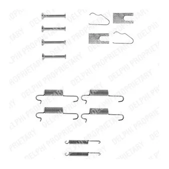 Kit d'accessoires, mâchoire de frein DELPHI LY1011