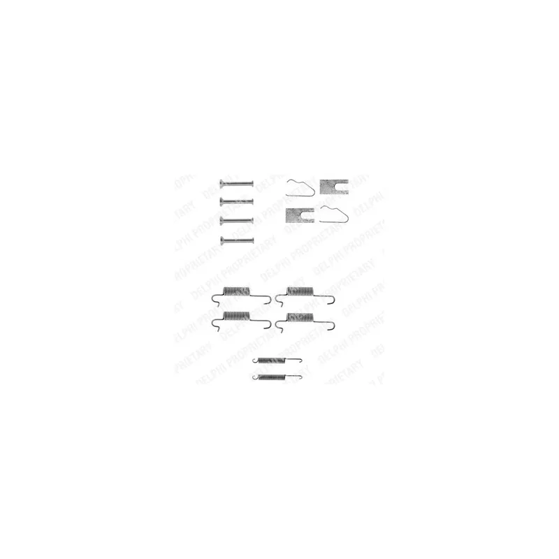 Kit d'accessoires, mâchoire de frein DELPHI LY1011