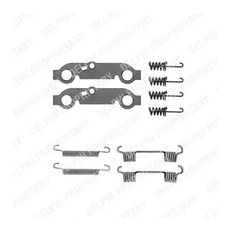 Kit d'accessoires, mâchoires de frein de stationnement DELPHI LY1013