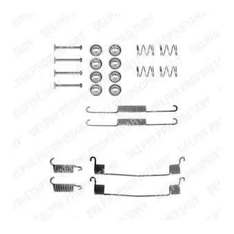 Kit d'accessoires, mâchoire de frein DELPHI LY1023