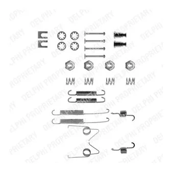 Kit d'accessoires, mâchoire de frein DELPHI LY1038