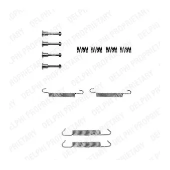 Kit d'accessoires, mâchoires de frein de stationnement DELPHI LY1042