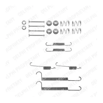 Kit d'accessoires, mâchoire de frein DELPHI